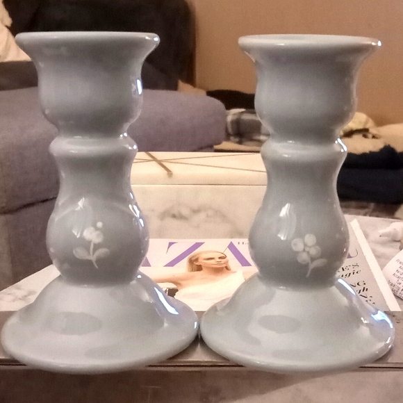 Pfaltzgraff Accents Pfaltzgraff Blue Gazebo 5 Inch Candle Stick